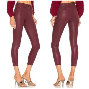 L'AGENCE Margot Skinny Jeans in Dark Wine Size 25 NWOT Maroon Denim